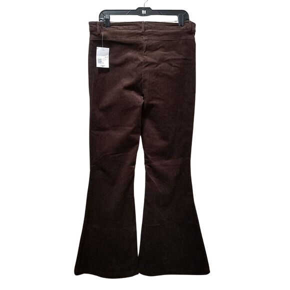 Forever 21 Corduroy Flare Jeans Women’s Large 34x31.5 Brown Stretch Pants - Picture 2 of 4